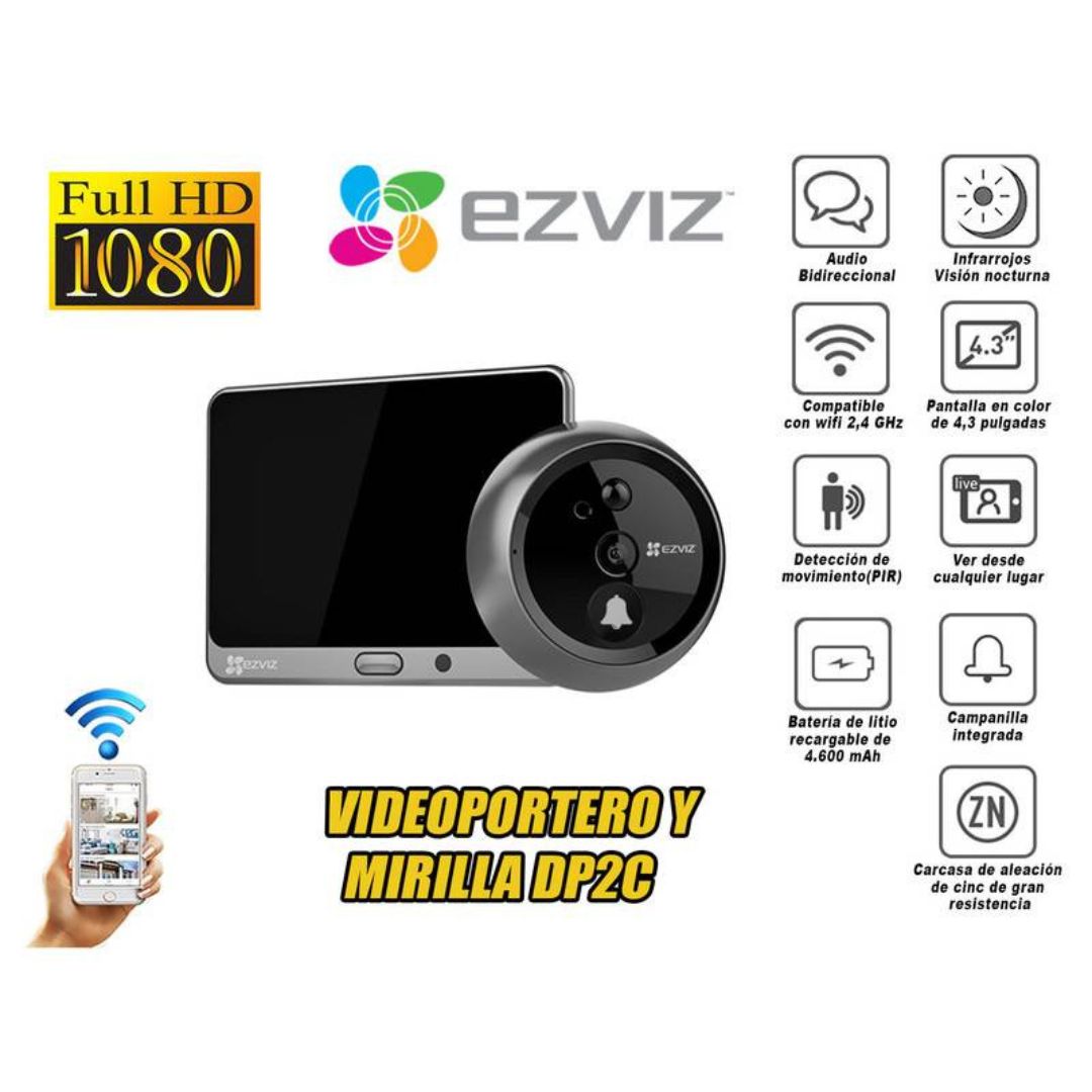 Video portero inalambrico con timbre Full HD 1080P - Ezviz EZVIZ