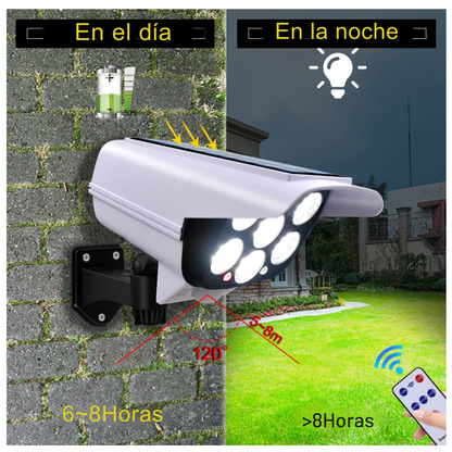 Luz Solar con Sensor de movimiento cámara de seguridad ficticia 150W
