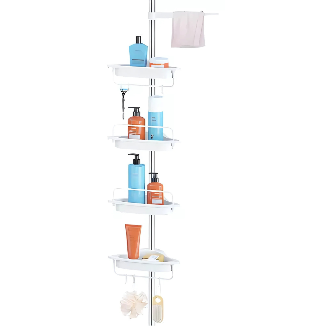 Estante de ducha de esquina de 4 niveles 2.6 metros