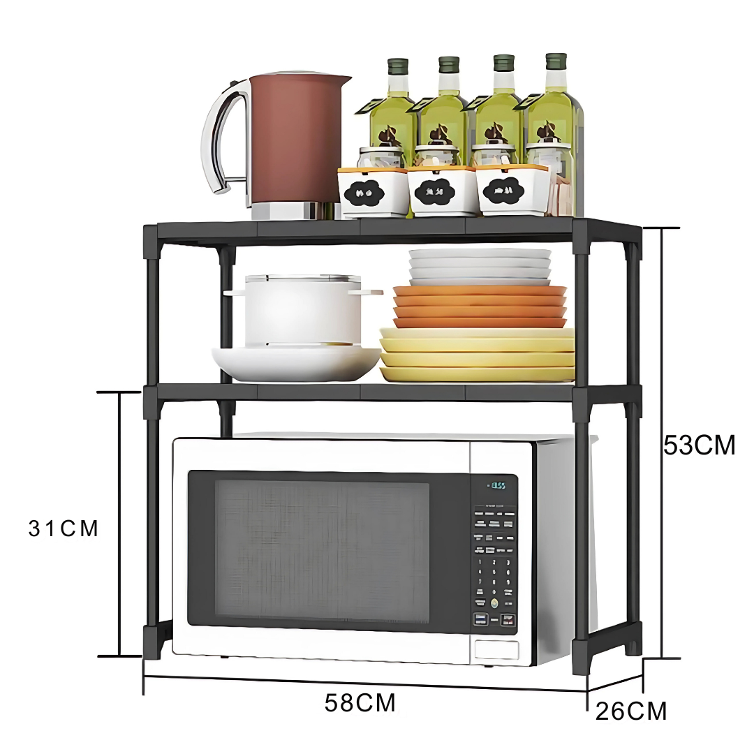 Estante Organizador de Microondas Multiusos de 3 Niveles