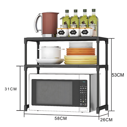 Estante Organizador de Microondas Multiusos de 3 Niveles